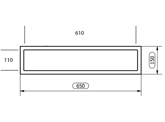 Ventilationsgaller slimline dimensioner 2